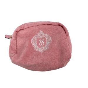 Victoria's Secret Pink Terrycloth Make-up Bag Toiletry Bag Embroidered VS
